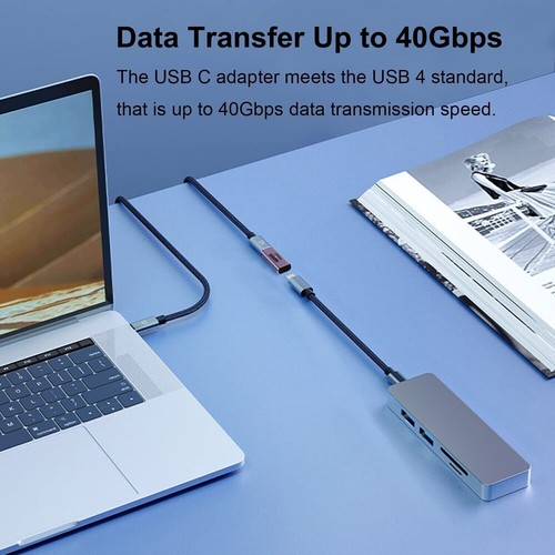 Universal USB4.0 Type-C Female To Female Connector Coupler 240W 40Gbps 8K @60hz - Photo 10 sur 13