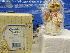 Cherished Teddies 156469 DARLA Girl in Heart Dress w/ a Fan My Heart Wishes 4 U