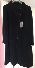 Armani Black Wool Ladies Coat. Fully Lined. Uk14. Vintage Style. New With Tags.