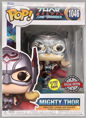 #1046 Mighty Thor Glow Marvel Thor Love & Thunder Funko POP with POP Protector #1046 Mighty Thor Glow Marvel Thor Love & Thunder Funko POP with POP Protector | Funko Pop | 2 #1046 Mighty Thor Glow Marvel Thor Love & Thunder Funko POP with POP Protector | Funko Pop