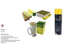 MANN-FILTER Filtersatz MANNOL Klimareiniger für Mercedes-Benz G-Klasse Cabrio