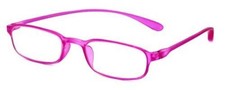 Calabria 718 Unisex Lightweight Flexie Reading Glass in Fuschia Pink 3.25 47 mm