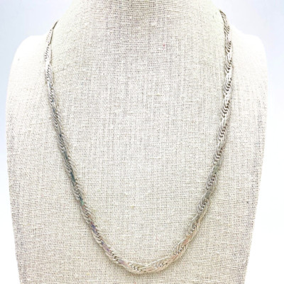 Alhudapk Com 14kgp Silver Chain 14KGP Twisted Chain Necklace