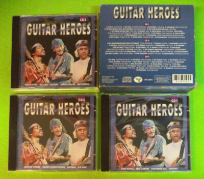 3 CD Compilation GUITAR HEROES Carlos Santana Jimi Hendrix Clapton no mc (C59)