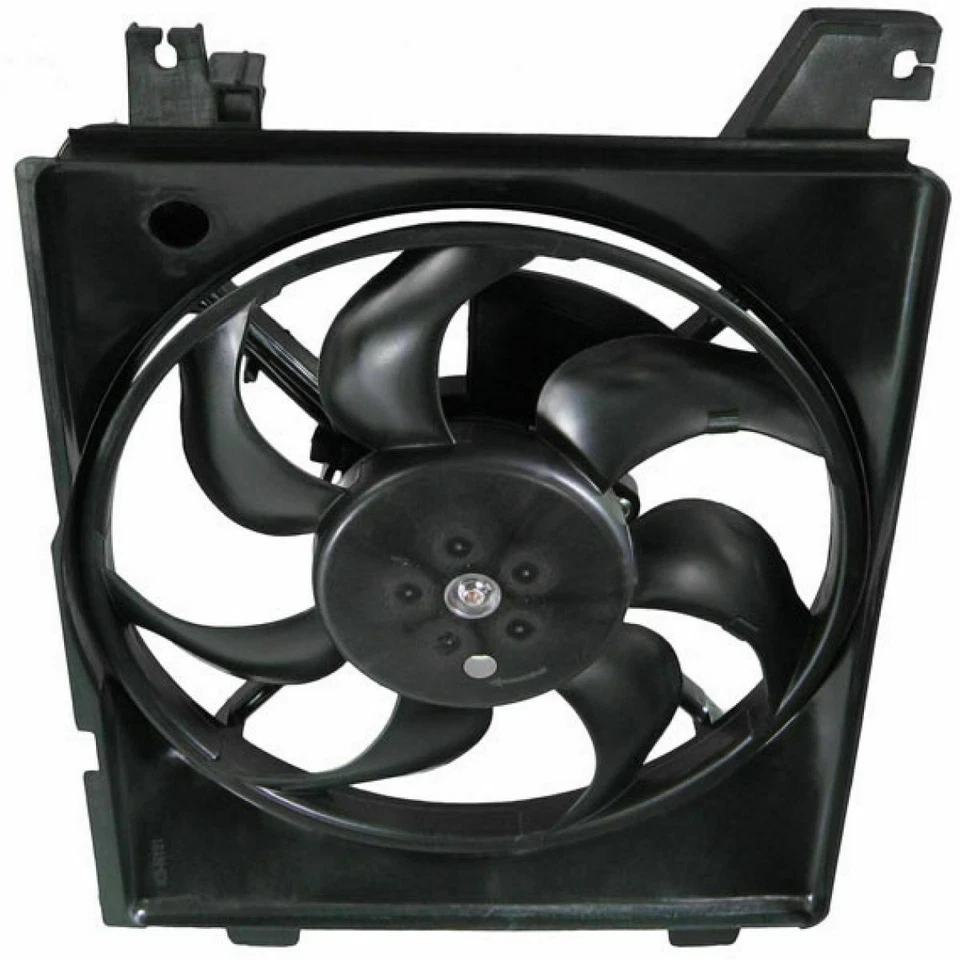 Ventilador único condensador derecho compatible con Hyundai Elantra 2001 2002 2003 2004 2005 2006 sedán Foto 2 de 2