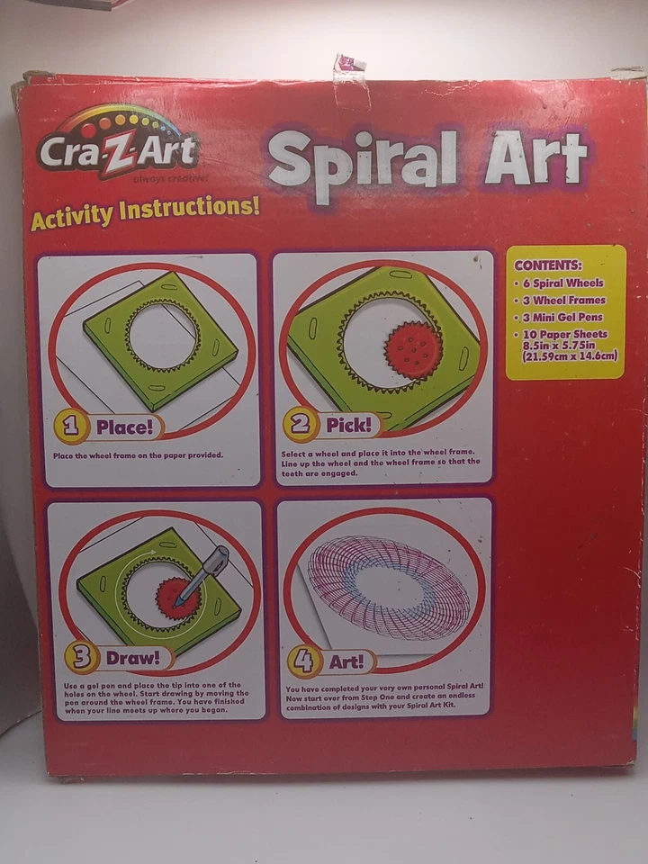 Spiral Art Set Spirograph Children's Craft Creative Drawing - Image 2 of 2