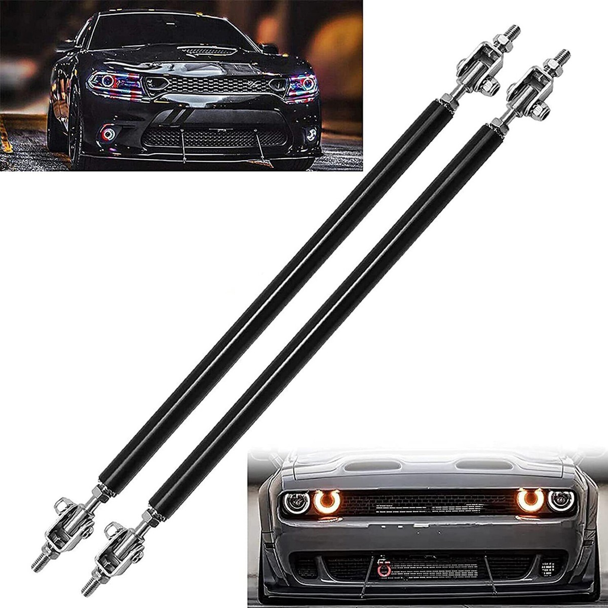 JMTBNO Front Bumper Lip Side Skirt Rear Lip Kit With Rods For Honda Civic SI Coupe