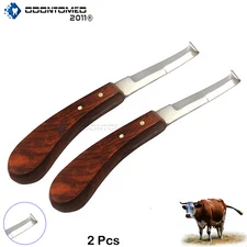 Set Of 2 Horse Hoof Knife Right Sheep Cow Equipment Trimming Horses New