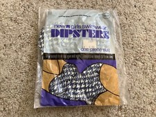 Dipsters GIRLS Disposable Reusable SWIM SUIT Tyvek Size MEDIUM One-Piece 1978