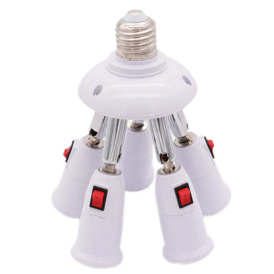 5 in 1 E26/E27 Bulb Socket Adjustable Adapter Extender For Halogen LED CFL Bulbs - Image 4 of 4