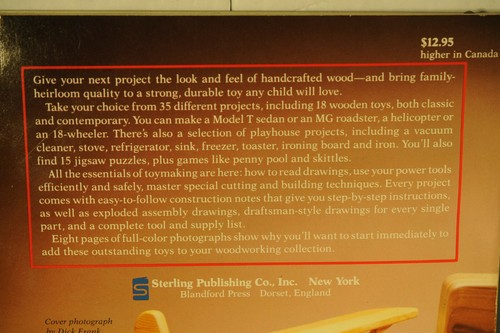 1987 PB book, Handcrafted wooden toys, Ralph Buckland, woodworking book - Imagen 4 de 5