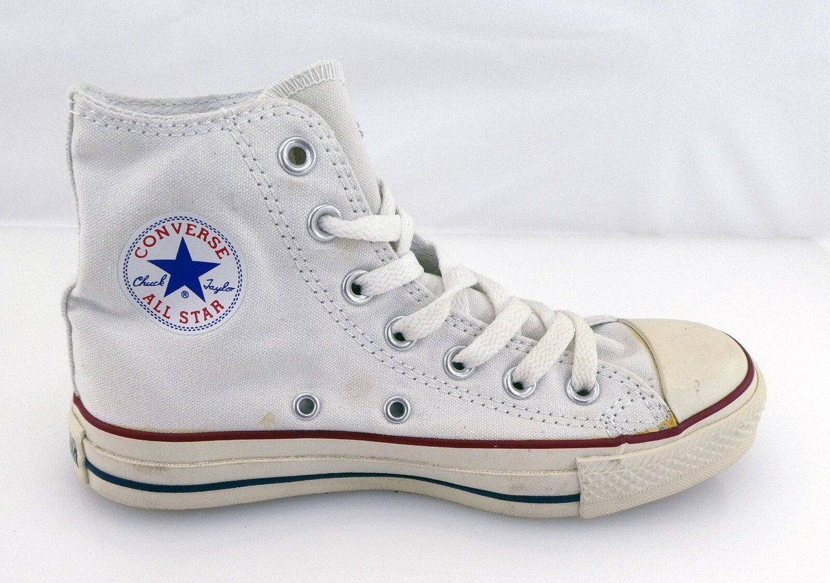 Converse Shoes Chuck Taylor All Star Hi White/Red Sneakers Mismatch Womens  6/5