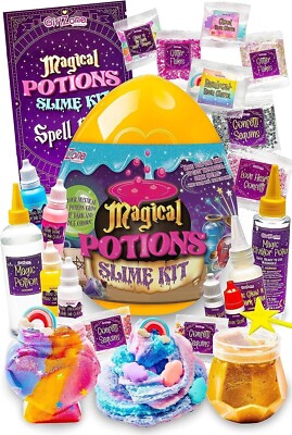 GirlZone Magic Slime Making Kit to Create 6 Slime Tränke Glow in the Dark Slime