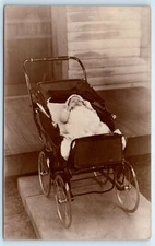 POSTCARD RPPC Baby Carriage Front Walk 1904-20s