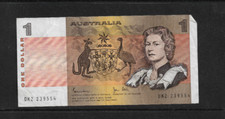 1982 Australian Decimal Paper Johnston Stone $1 Note serial# DKZ239554