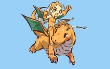 Pokemon dragonite moemon Pad Gaming Mat Desk