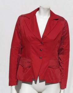 red fitted blazer jacket