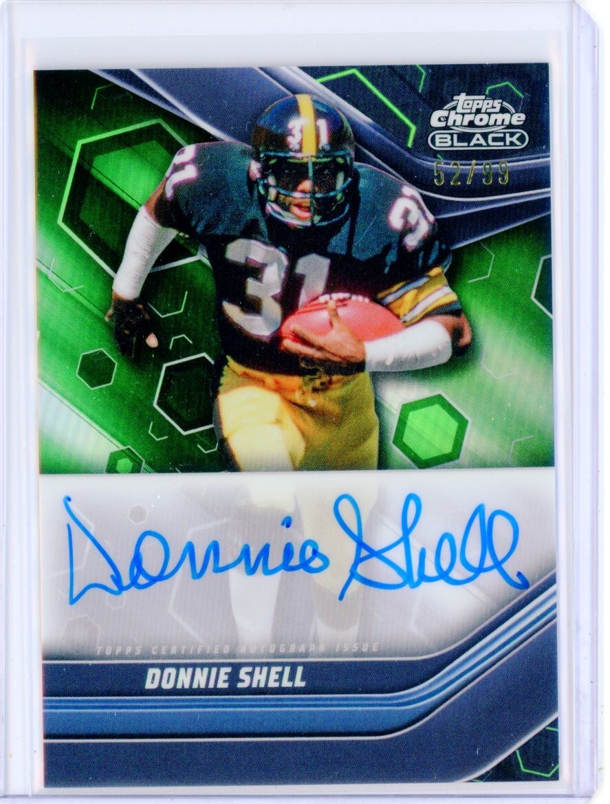 2023 Topps Composite DONNIE SHELL Chrome Black Green AUTO Autograph 52/99