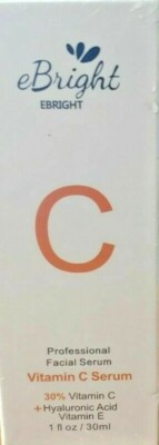 EBRIGHT Professional Facial Vitamin C Serum. *1fl oz/30ml* bottle.09/2023