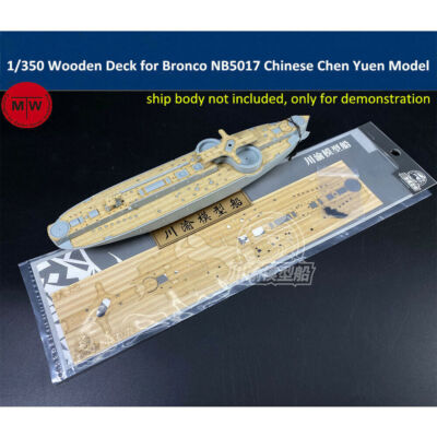 1/350 Scale Wooden Deck for Bronco NB5017 Chinese Chen Yuen Battleship Model Kit