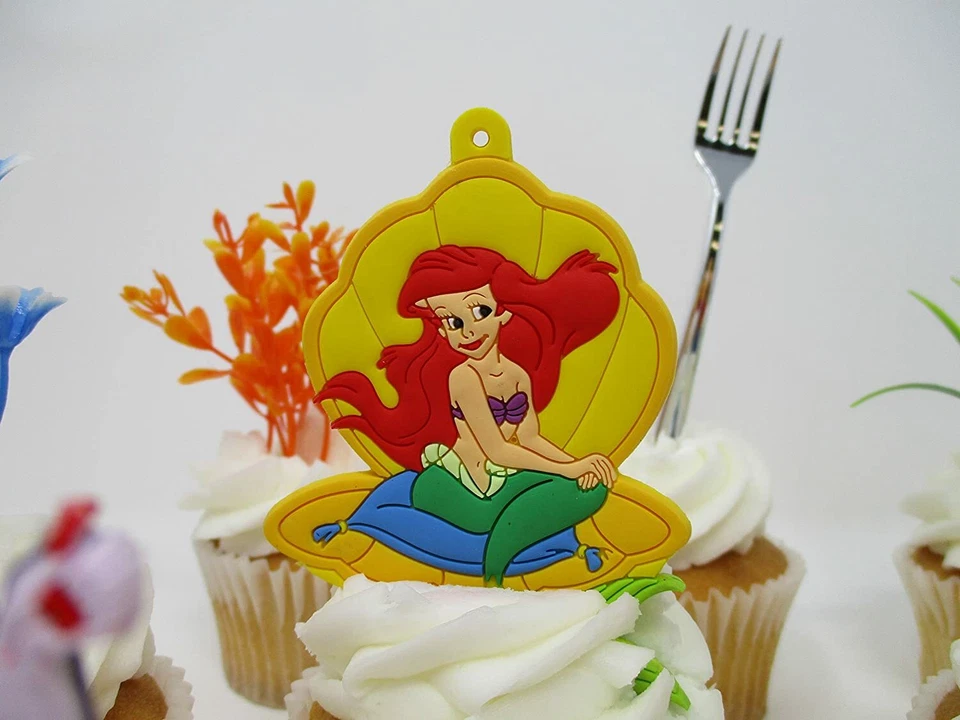 Juego Topper Pastel Cumpleaños Sirenita CUPCAKE ***TOTALMENTE NUEVO*** Foto 3 de 4