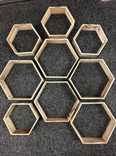 Hexagon Floating Shelves Set Of 9 5 Large, 4 Small