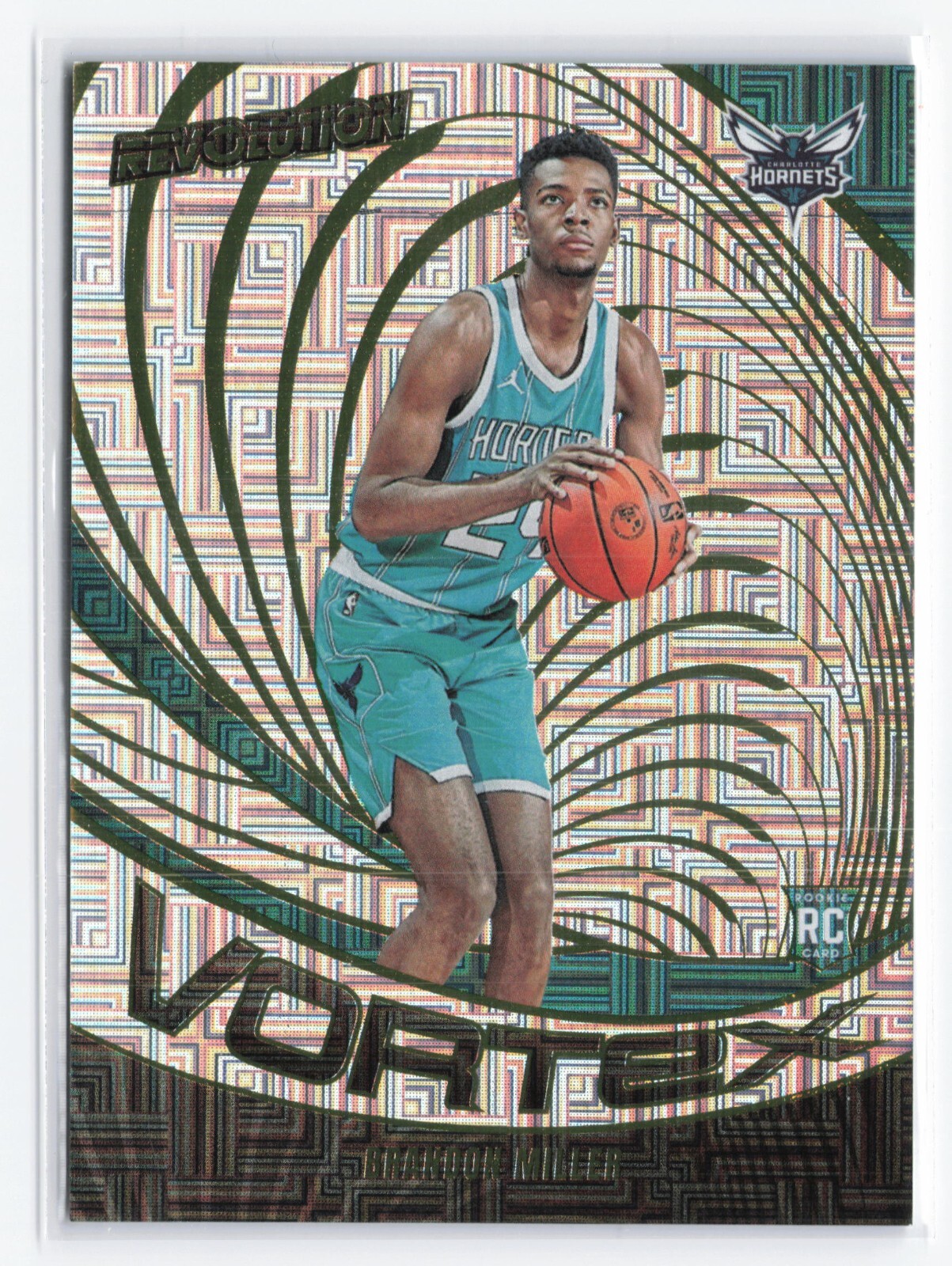 2023-24 Panini Revolution Brandon Miller RC Levels #3 Vortex Parallel Hornets