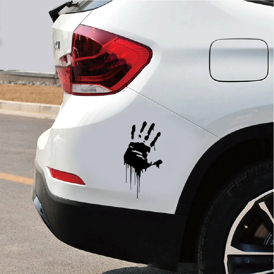 2 Piezas Calcomanías Horror Huella de Mano Carrocería Lateral Gráficos Vinilo Decoración Pegatinas Hágalo Usted Mismo Foto 4 de 4