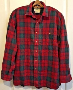 eddie bauer red flannel shirt