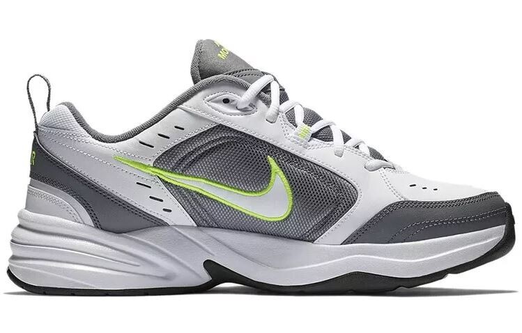 Мужская прогулочная обувь Nike AIR MONARCH IV Белый Серый лайм 100 средней и ШИРОКОЙ ШИРИНЫ 4E