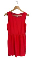 J. Crew Women's Sleeveless Bright Orange Asymmetrical Knee Length Dress Size 2