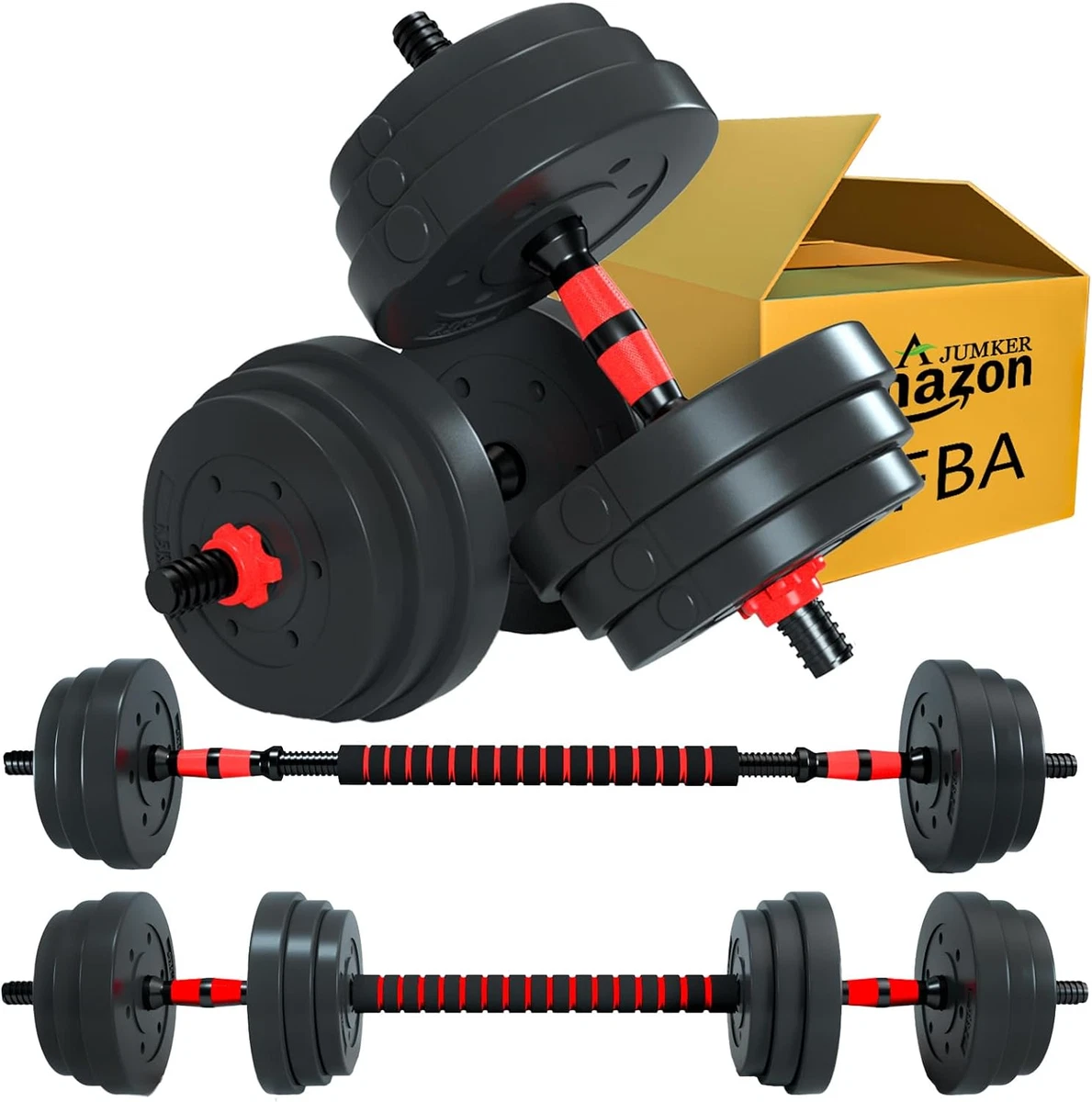 Dumbbells Barbell Set 20LBS 22LBS 44LBS with Connecting Rod Dumbbells Barbell Se