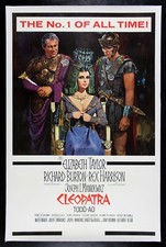 CLEOPATRA ✯ CineMasterpieces MOVIE POSTER ELIZABETH LIZ TAYLOR QUEEN EGYPT 1963