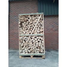 Brennholz | 4 XXL Paletten von 2,0 RM | Mix aus Eiche und Buche | 25cm Länge