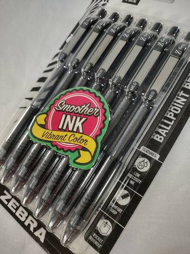 Zebra Pen Z-Grip Retractable Ballpoint Pen, Medium, 1.0mm, Black Ink, 7-pack  - Bild 2 von 3