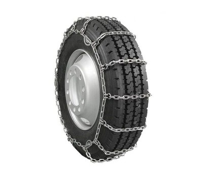 2PK Cam Square Link Snow Tire Chains for 22.5'' Rim Di. & 11'' Wide Car Tire