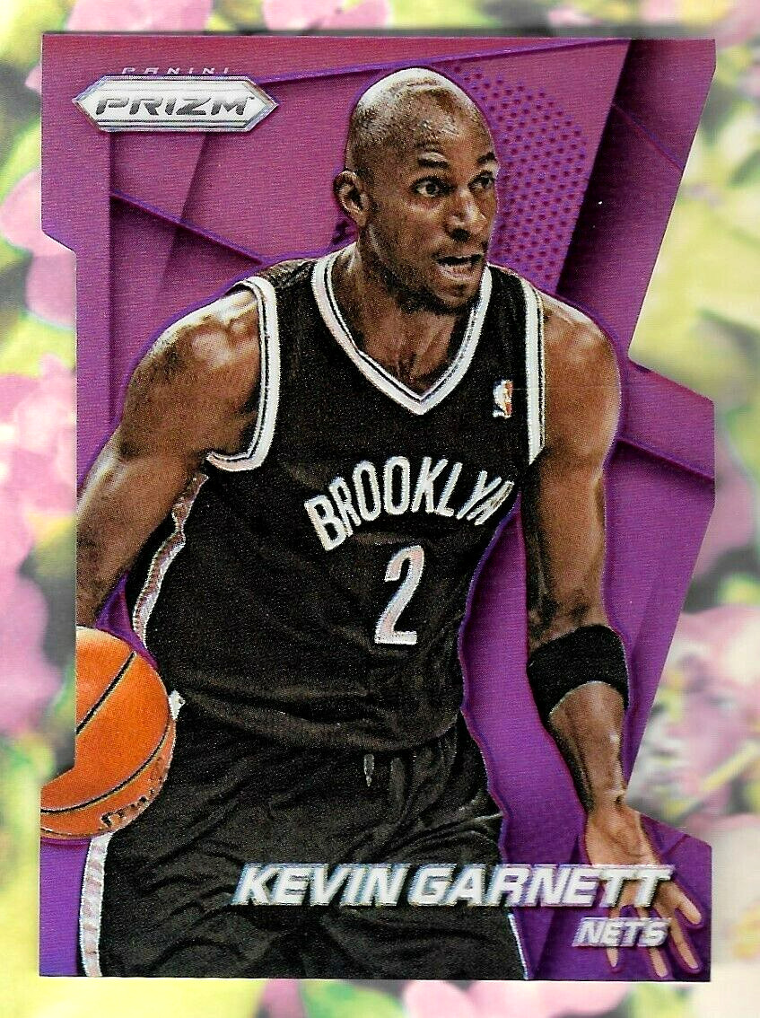 KEVIN GARNETT 2014-15 PANINI PRIZM PURPLE DIECUT SP INSERT CARD #'D /139 NBA HOF