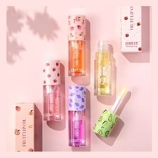 Qibest Mirror Lip Oil-Fruit Flavor, Moisturizing Lip Gloss for Dry, Cracked Lips