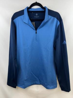ADIDAS GOLF Men's MID WEIGHT 1/4 Zip Long Sleeve Pullover Trace Royal Sz M NWT