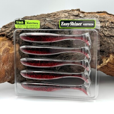 Keitech 5 Easy Shiner Black Cherry 12,5cm 11g Gummiköder Gummifisch Köder DA