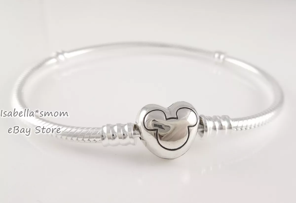 Disney PANDORA Moments Bracelet MICKEY HEART CLASP 599299C01 7.9