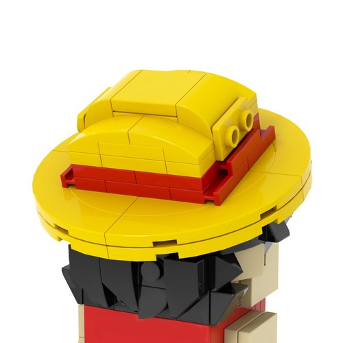 LEGO MOC BrickHeadz Monkey D Luffy - One Piece - Brand New - Picture 6 of 9