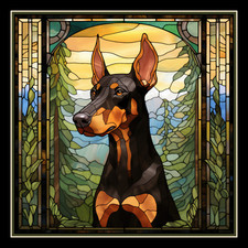 Doberman Pinscher Dog Large Refrigerator Magnet
