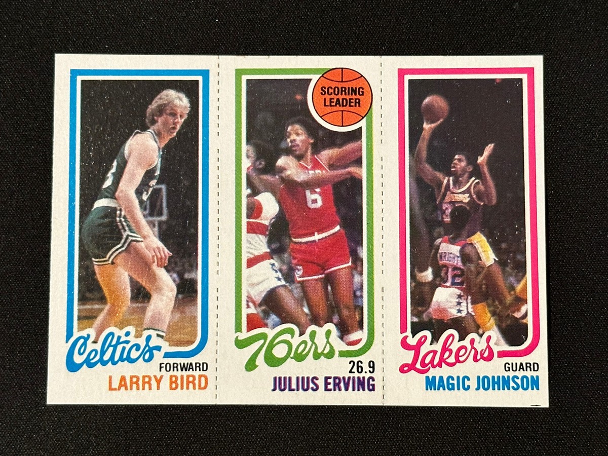1980-81 Topps Larry Bird / Julius Erving / Magic Johnson #6