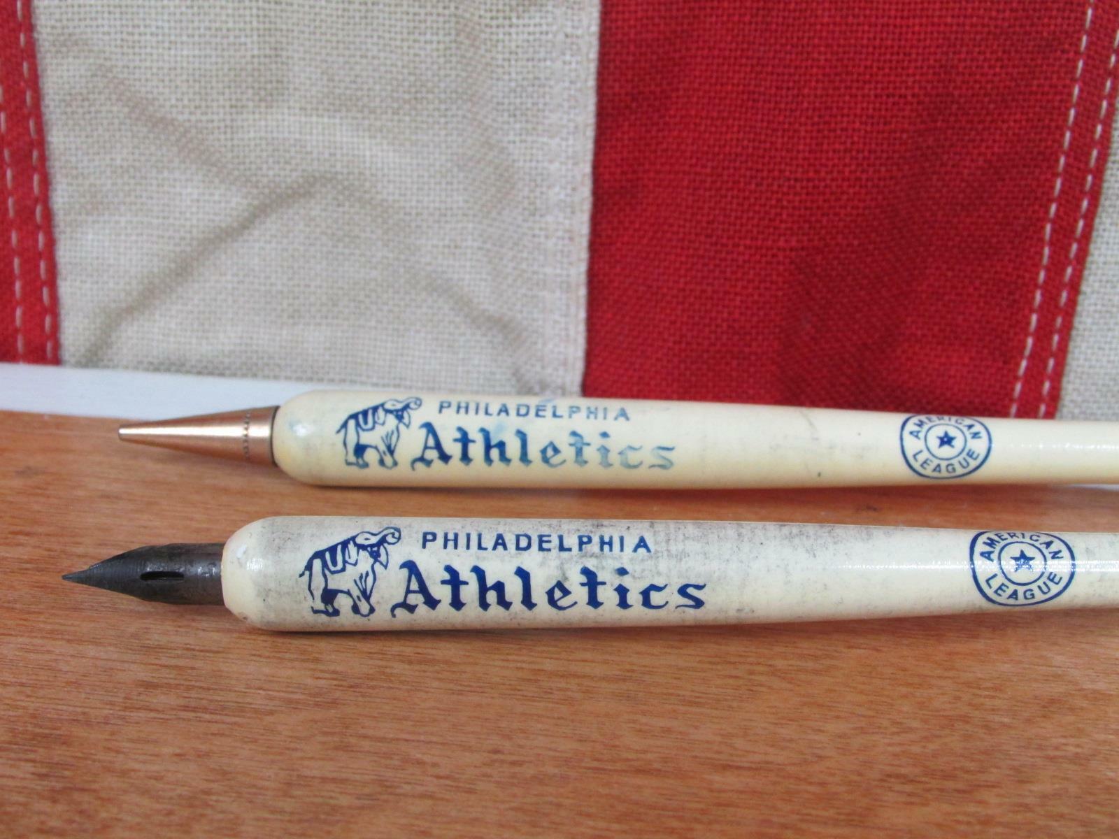 Vintage Philadelphia Athletics Mini Baseball Bat Pen/Pencil Pair 6"length Rare! eBay
