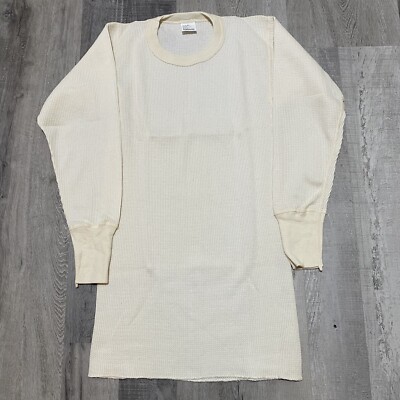 Vintage】90s beige thermal long-sleeve Vintage】90s beige thermal long-sleeve