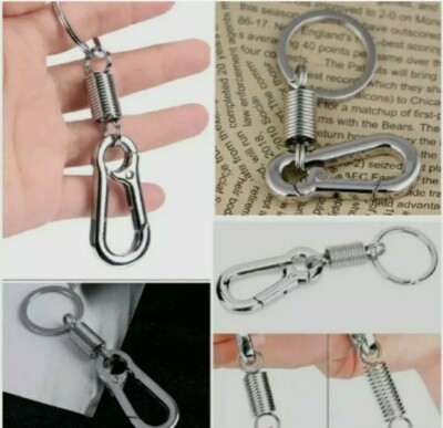 Schlüsselanhänger Metall Federschnalle Gürteltasche Clip Haken Schlüsselanhängsel Verschluss Karabiner Ring 1 Stück