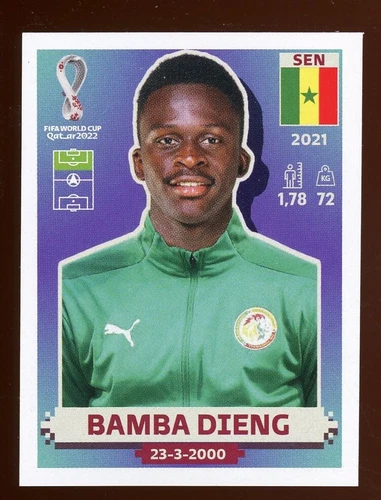 2022 Qatar Fifa World Cup Panini Sticker BAMBA DIENG Senegal SEN18