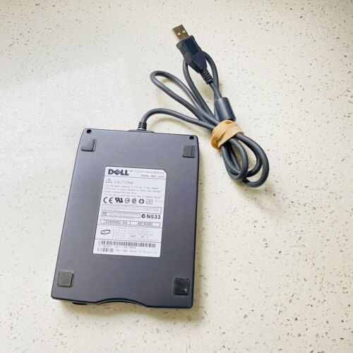 Dell USB Floppy Drive Module Black Model: FD-05PUB Size 5.5"L x 4"W Tested Works