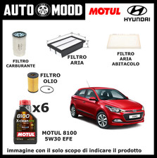 KIT TAGLIANDO HYUNDAI I20 GB IB 1.4 CRDI 90CV 100CV DAL 2014 6LT MOTUL 8100 EFE